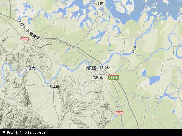 湖南省益阳市资阳区地图(地图)