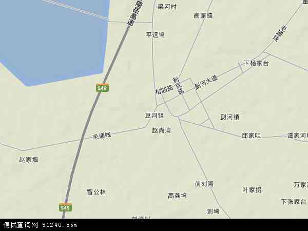 中国湖北省省直辖县级行政区划仙桃市豆河镇地图(卫星地图)图片