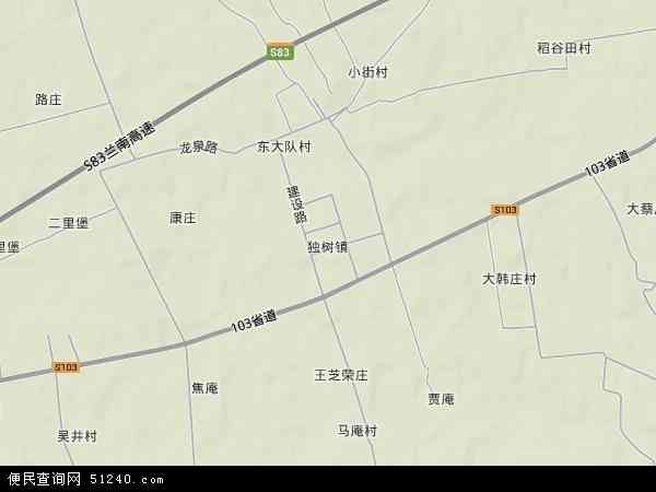 中国河南省南阳市方城县独树镇地图(卫星地图)图片