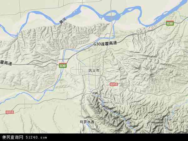 中国河南省郑州市巩义市地图(卫星地图)图片
