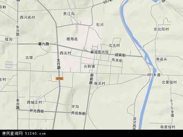 中国山西省长治市襄垣县古韩镇地图(卫星地图)图片