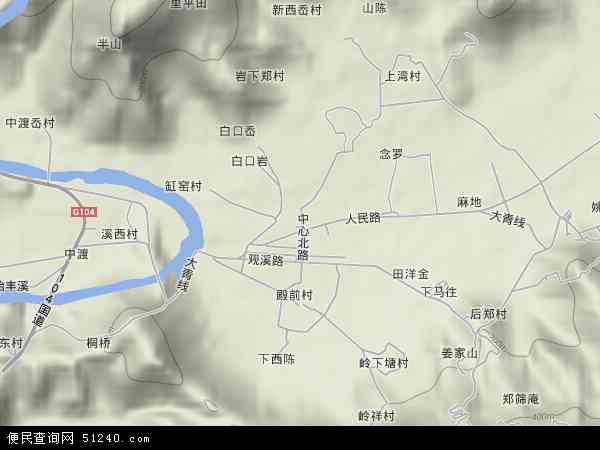 中国浙江省台州市临海市河头镇地图(卫星地图)图片