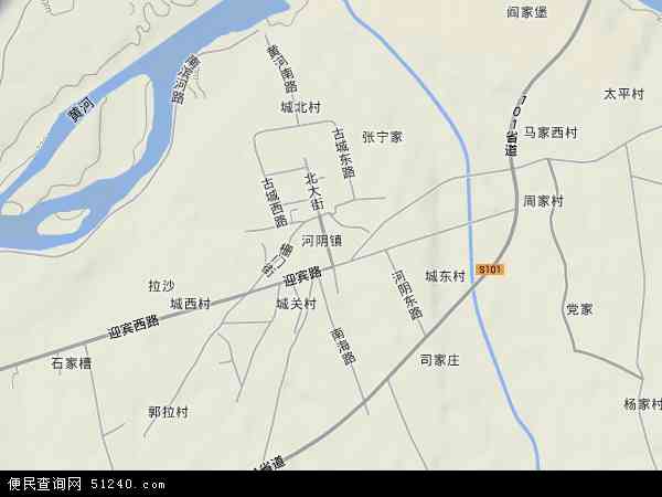 中国青海省海南藏族自治州贵德县河阴镇地图图片
