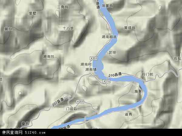 湖南镇卫星地图