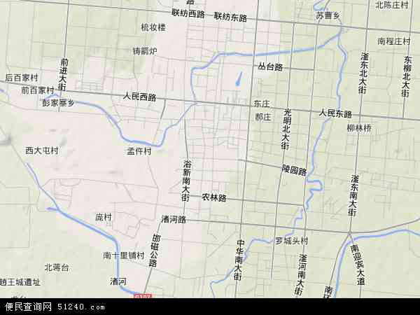 中国河北省邯郸市邯山区地图(卫星地图)图片