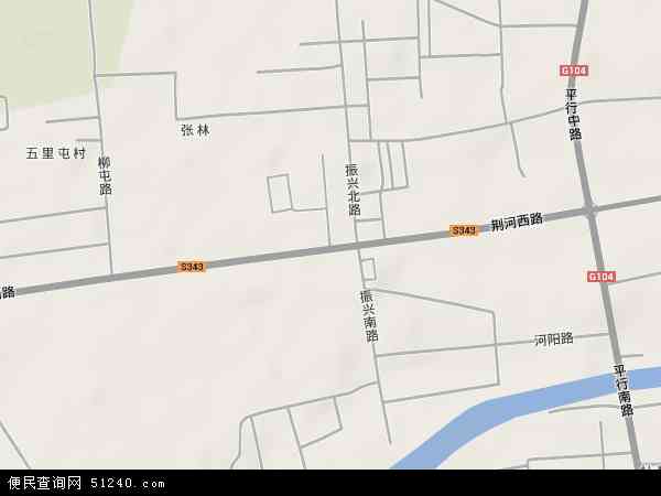 中国山东省枣庄市滕州市荆河地图(卫星地图)图片
