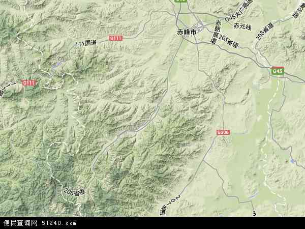 内蒙古赤峰市喀喇沁旗地图(地图)