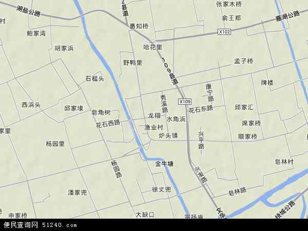 中国浙江省嘉兴市桐乡市龙翔地图(卫星地图)图片