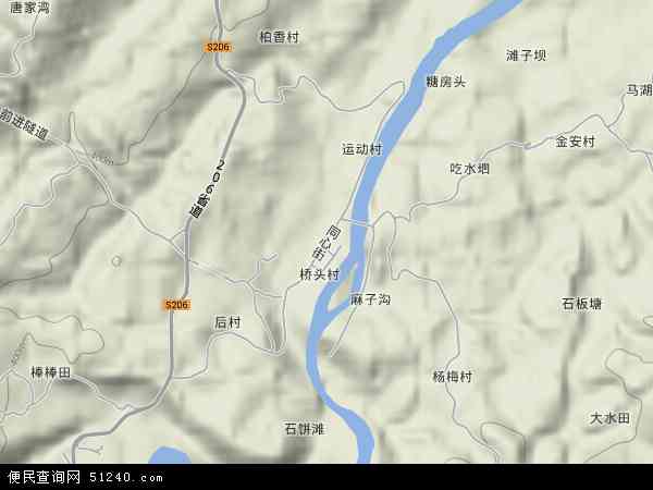 中国四川省宜宾市高县来复镇地图(卫星地图)图片