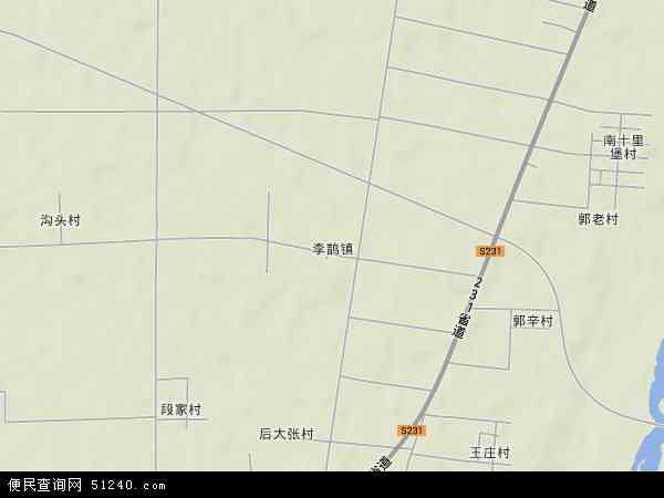 中国山东省东营市广饶县李鹊镇地图(卫星地图)图片