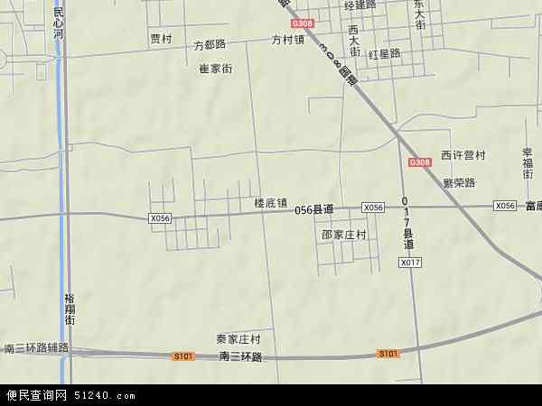 中国河北省石家庄市栾城县楼底镇地图(卫星地图)图片