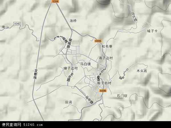 中国云南省文山壮族苗族自治州马关县马白镇地图(卫星地图)图片