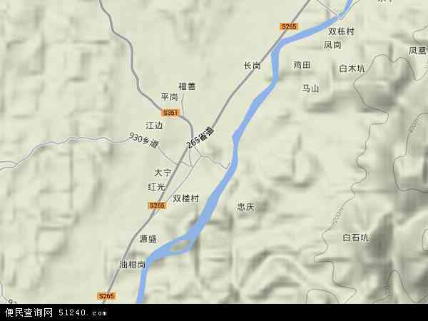 中国广东省肇庆市德庆县莫村镇地图(卫星地图)图片