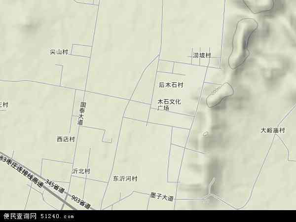 中国山东省枣庄市滕州市木石镇地图(卫星地图)图片