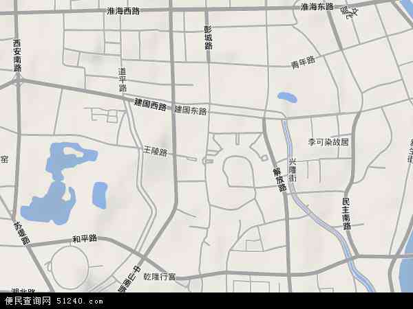中国江苏省徐州市云龙区彭城地图(卫星地图)图片