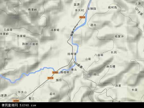 中国江西省宜春市铜鼓县排埠镇地图(卫星地图)图片