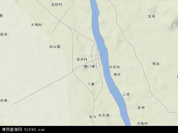 中国广西壮族自治区贺州市八步区铺门镇地图(卫星地图)图片