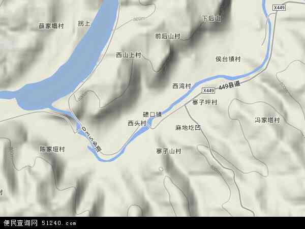 中国山西省吕梁市临县碛口镇地图(卫星地图)图片