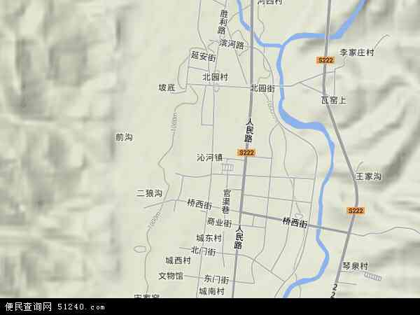 中国山西省长治市沁源县沁河镇地图(卫星地图)图片