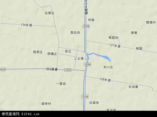 中国安徽省亳州市蒙城县三义镇地图(卫星地图)图片