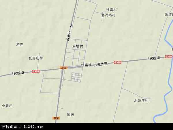 中国江苏省徐州市邳州市铁富镇地图(卫星地图)图片