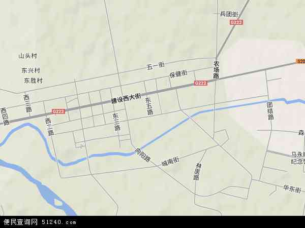 中国黑龙江省伊春市铁力市铁力镇地图(卫星地图)图片