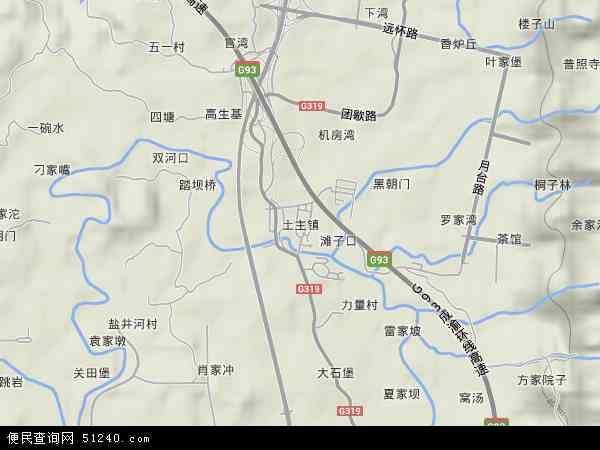 重庆市沙坪坝区土镇地图(地图)