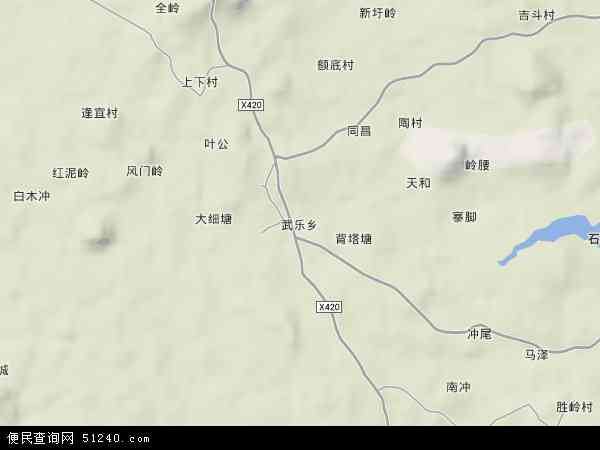 中国广西壮族自治区贵港市港北区武乐乡地图(卫星地图)图片