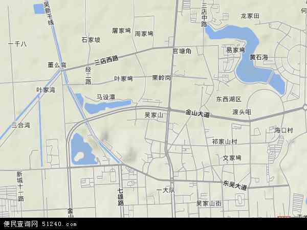 湖北省武汉市东西湖区吴家山地图(地图)