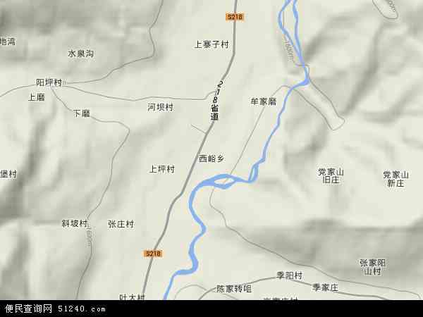中国甘肃省陇南市西和县西峪乡地图(卫星地图)图片