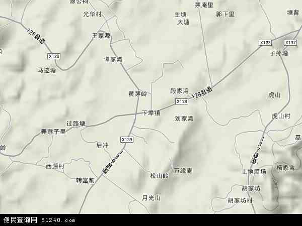 中国江西省萍乡市湘东区下埠镇地图(卫星地图