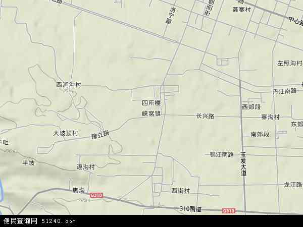 中国河南省郑州市上街区峡窝镇地图(卫星地图)