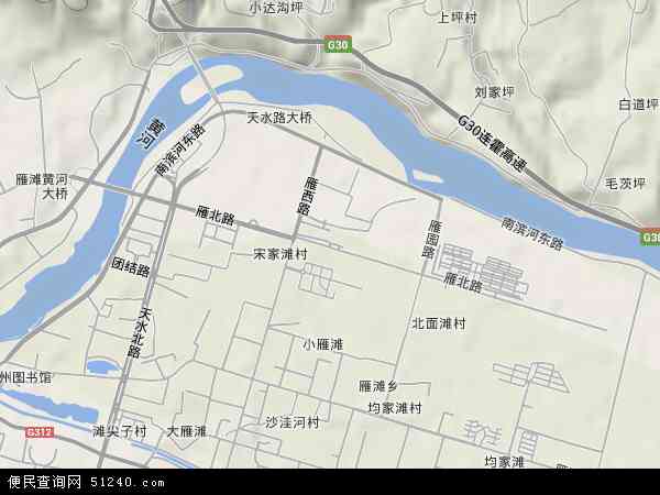 甘肃省兰州市城关区雁北地图(地图)