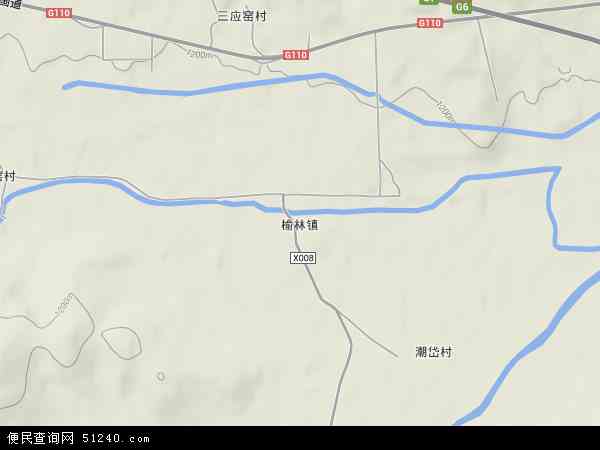 中国内蒙古自治区呼和浩特市赛罕区榆林镇地图(卫星地图)