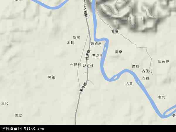 中国广西壮族自治区南宁市宾阳县邹圩镇地图