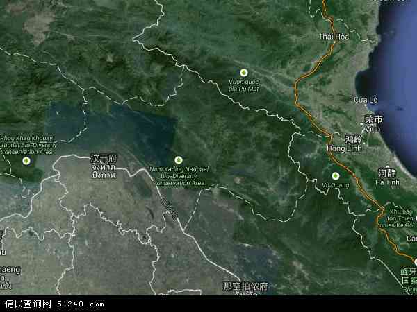 老挝波里坎赛地图(卫星地图)