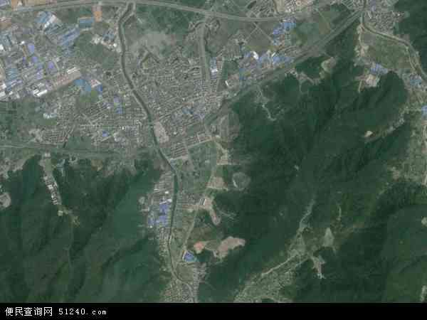 中国浙江省杭州市富阳市大源镇地图(卫星地图