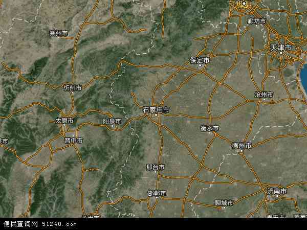 中国河北省地图(卫星地图)