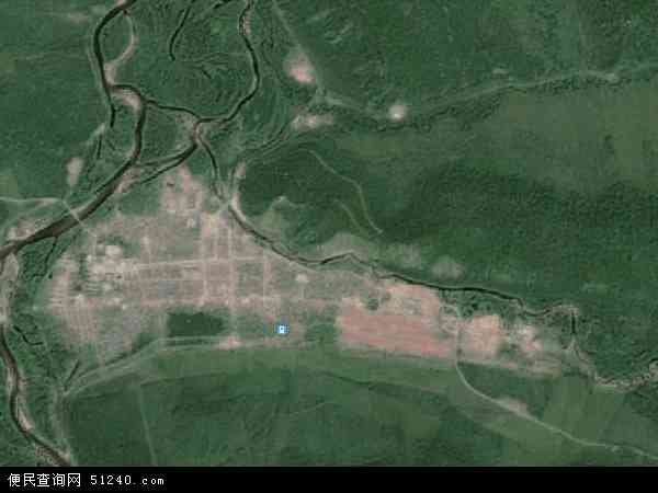中国内蒙古自治区呼伦贝尔市根河市满归镇地图(卫星地图)图片