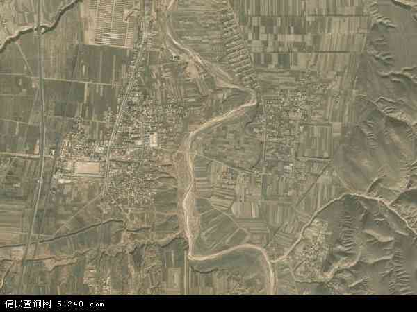 中国宁夏回族自治区中卫市海原县七营镇地图(卫星地图)