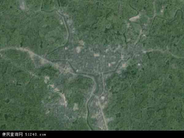 中国四川省自贡市荣县旭阳镇地图(卫星地图)图片
