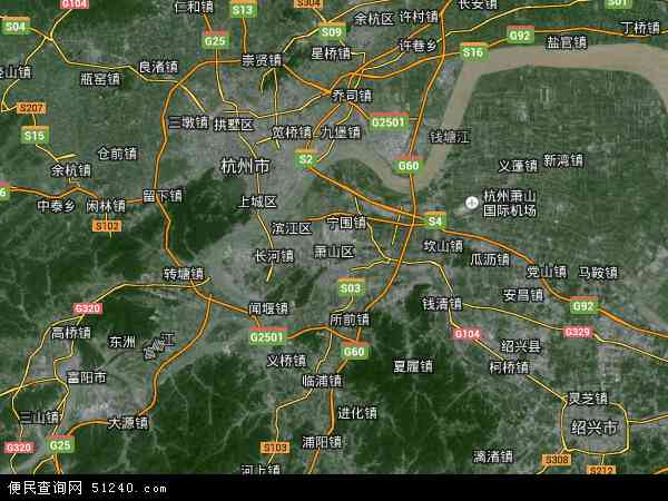 萧山区地图+-+萧山区卫星地图
