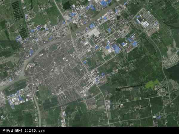 中国江苏省苏州市吴江区震泽镇地图(卫星地图