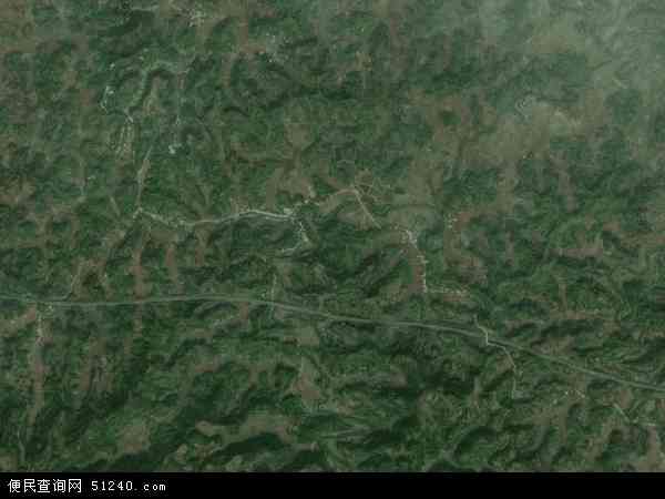 中国四川省南充市高坪区斑竹乡地图(卫星地图