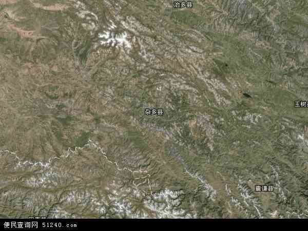 中国青海省玉树藏族自治州杂多县查旦乡地图(卫星图片