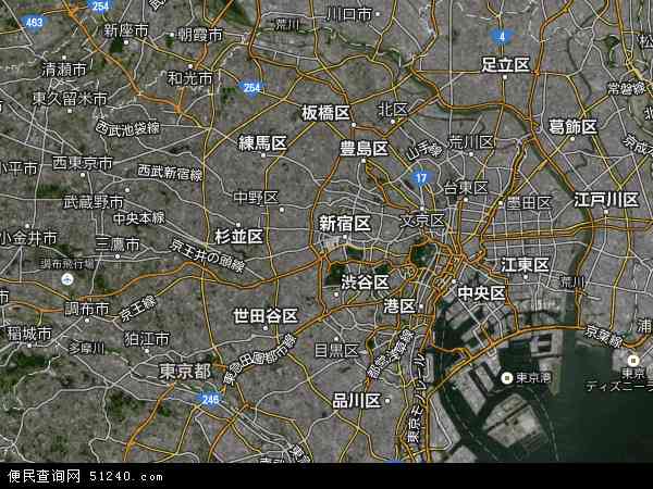 日本东京地图(卫星地图)