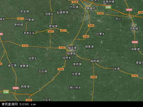 中国安徽省阜阳市临泉县地图(卫星地图)