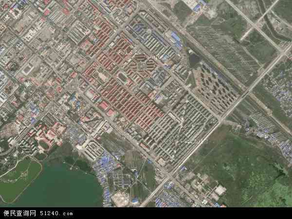 中国黑龙江省大庆市龙凤区龙凤地图(卫星地图)