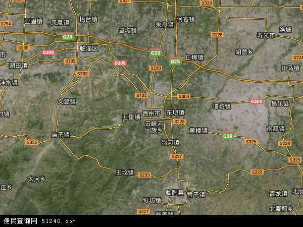 青州市地图+-+青州市卫星地图