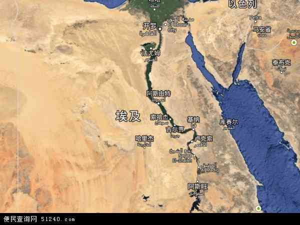 埃及苏布拉开马地图(卫星地图)